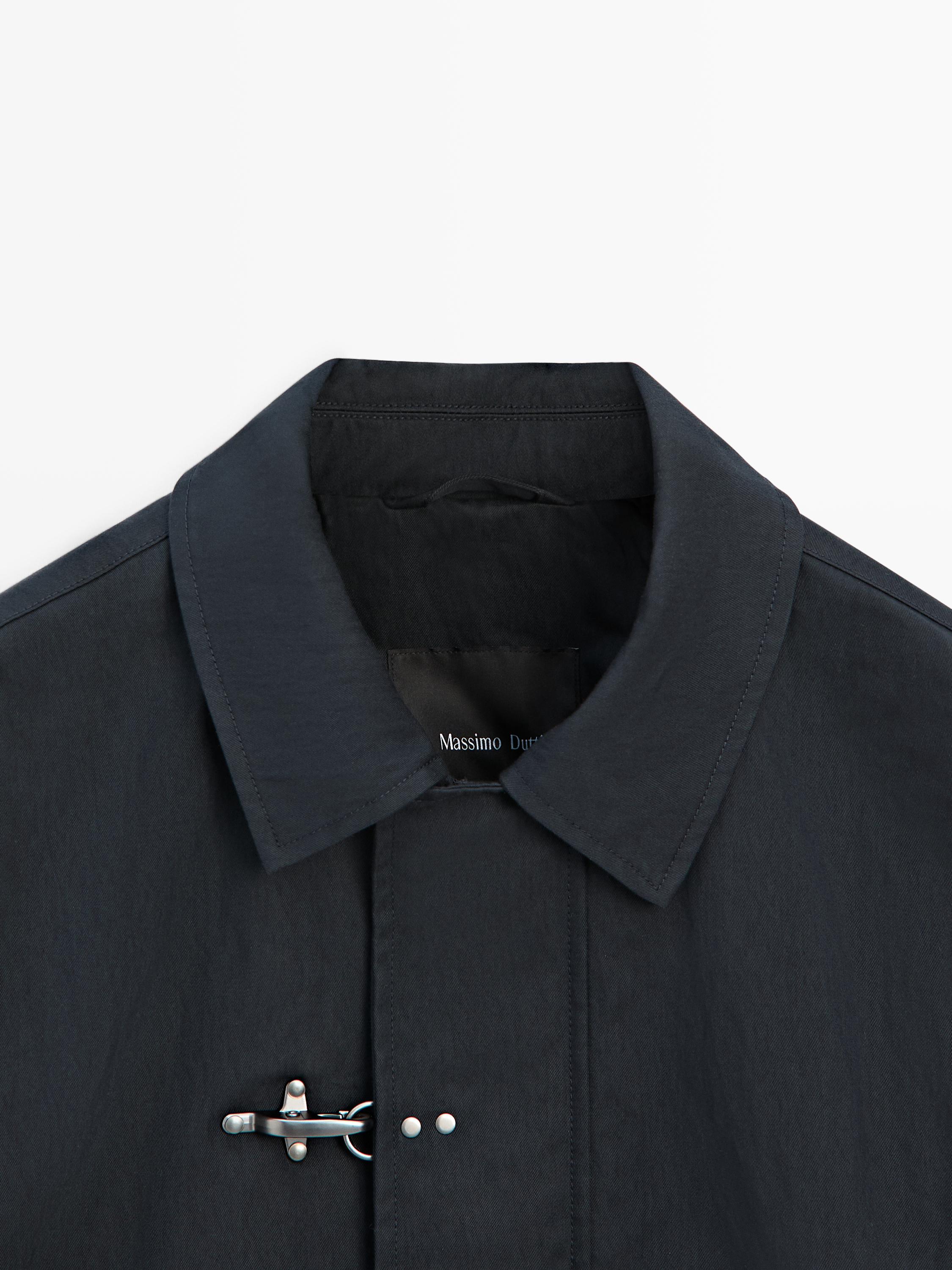 Cotton blend toggle jacket